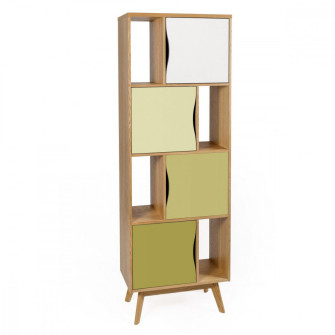 Estante de libros estrecho Avon Olive